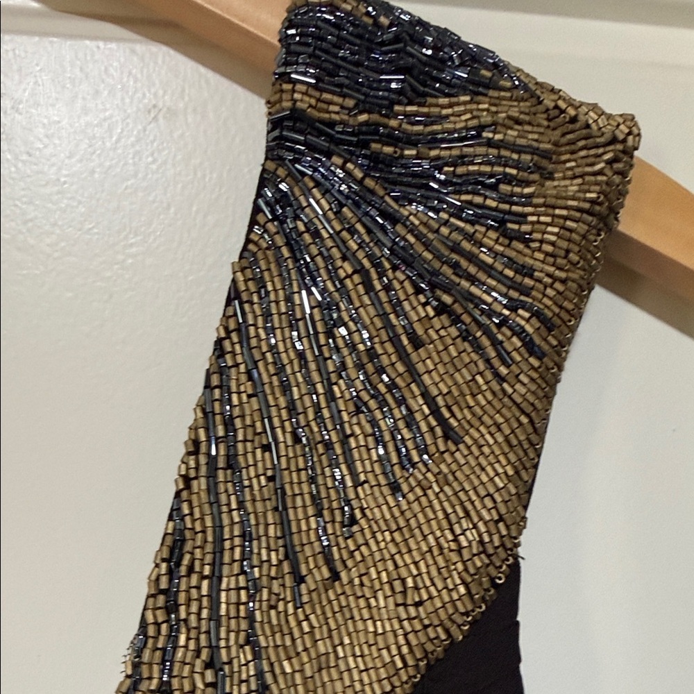 Caribbean Queen Black Dress with Gold Accents - Picture 5 of 9
